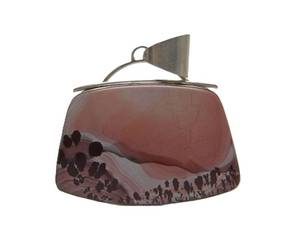 lot 40 image: Signed Sterling Silver & Santa Fe Jasper Pendant by Nadine King