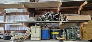 lot 38 image: Collection of VTG Coca Cola Bottles & Garage Items Metal Parts & Tools