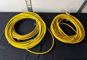 lot 43 image: Set of 2 Yellow High-Pressure Industrial Hoses