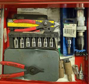 lot 55 image: Comprehensive Set of Hand Tools with Sockets and Pliers