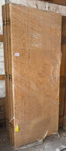 lot 128 image: Wooden Oak Doors with Hinges 80 x 32