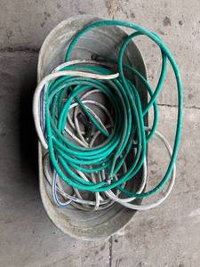 lot 137 image: Galvanized Metal Tub with Garden Hose Collection