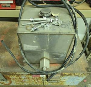 lot 148 image: Stainless Steel Fuel Tank with Fittings and Hoses
