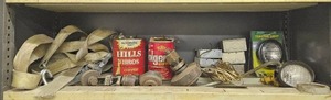 lot 160 image: Assorted Workshop and Garage Supplies with Tractor Lights