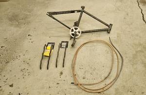 lot 164 image: Used Bicycle Frame with Pedal Assembly and Metal Components