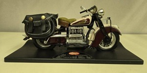 lot 192 image: 1942 Indian 442 Motorcycle Model with Leather Saddlebags