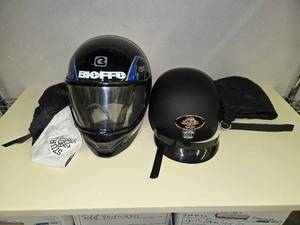 lot 229 image: Motorcycle Helmets Bieffe Full-Face and Harley-Davidson Open Face