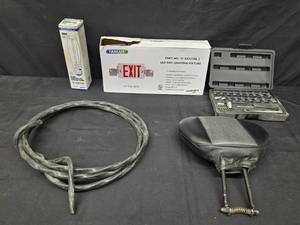 lot 235 image: Stanley Socket Set and LED Exit Sign Kit