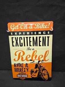 lot 257 image: Harley-Davidson Ride a Harley Metal Sign