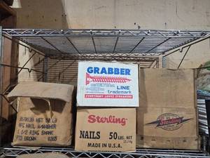 lot 262 image: Assorted Boxes of Nails and Plywood Sheathing Clips