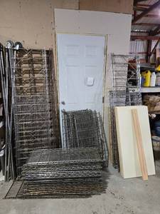 lot 270 image: Commercial Metal Racking and Shelving Components Set