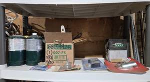lot 272 image: Assorted Workshop Tools and Supplies including Gas Cylinders and Moisture Tester