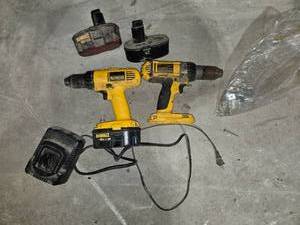 lot 297 image: DeWalt 18V Cordless Drill Set with Drills, Batteries, and Charger