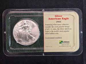 2002 Uncirculated American Eagle Silver Coin