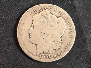 1881D Morgan Silver Dollar Coin