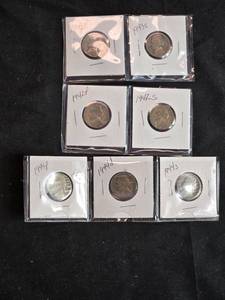 lot 65 image: 7 Wartime Silver Jefferson Nickels - 1942, 1943, 1944, 1945