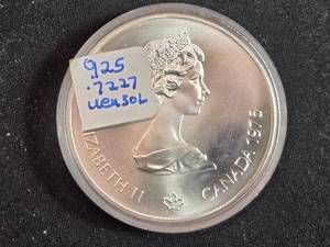 lot 69 image: 1976 Canada $5 Olympic XXI Silver Coin - Montreal Olympics