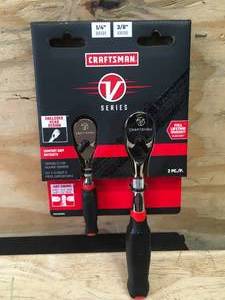 lot 71 image: Craftsman V Series 14 and 38 Drive Comfort Grip Ratchets Model # CMMT86502V 03122512