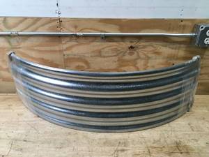 lot 30 image: 4 x 12 Round Galvenized Metal Planter Box