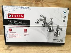 lot 122 image: Delta Silverton Two Handle Bathroom Faucet