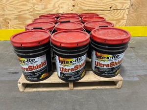 lot 87 image: LATEX-ITE Pallet of 12- 4.75 Gal. Ultra Shield Driveway Filler Sealant