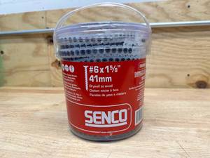 lot 116 image: Senco DuraSpin Collated Screw #6 x 1-58 in. Coarse Round-Head Phillips Sheet Metal Screws (1000-Pack)