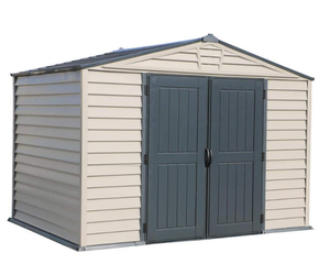 Storemax 10 ft. x 8 ft. Gray Vinyl Storage Plastic Shed 85 sq. ft.