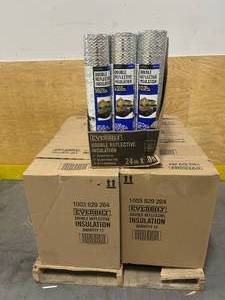 lot 27 image: EVERBILT Lot of 7 Cases of- 24 in. x 10 ft. Double Reflective Insulation Radiant Barrier (12 rolls per case)