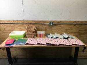 lot 215 image: Lot of Binders, Storage Bins and Notebooks
