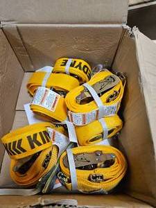 lot 200 image: KINEDYNE Lot of 8-  RATCHET STRAPS