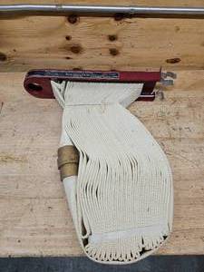 lot 198 image: Lot of 9 FIRE HOSE RACKS AND 9 WHITE METAL CABINETS