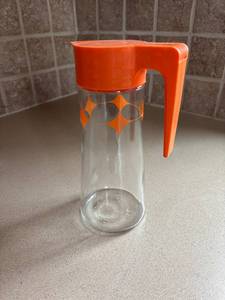 lot 45 image: Vintage Glass Pitcher with Lid