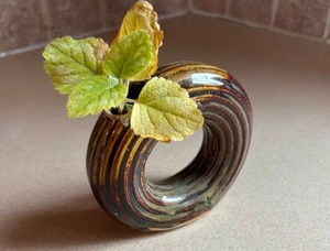 lot 59 image: Handmade Ceramic Round Vase