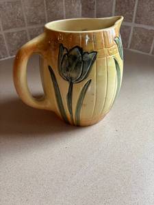 lot 152 image: Vintage Tulip Ceramic Pitcher
