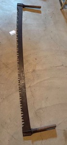lot 251 image: Vintage Two-Man Crosscut Saw