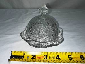 lot 130 image: Pressed Glass Butter Dish