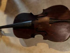 lot 234 image: Antique Wooden Cello for Restoration