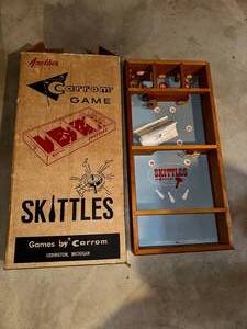 lot 238 image: Vintage Carrom Skittles Game
