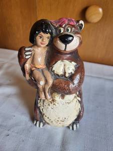 lot 9 image: Antique Disney Jungle Book Ceramic Coin Bank