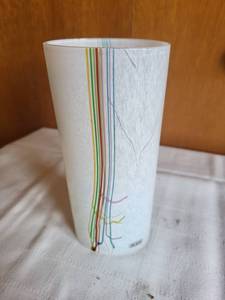 Bertil Vallien Rainbow Vase Kosta Boda Art Glass Vase