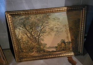 lot 257 image: Scenic Landscape Oil Painting 38x29