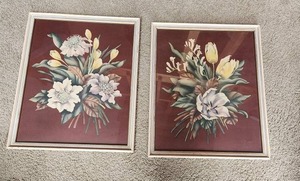 lot 73 image: Pair of Framed Floral Prints
