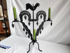 lot 76 image: Wrought Iron Decorative Candle Holder