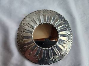 lot 77 image: Handcrafted Tin Mirror by Jason Delgado