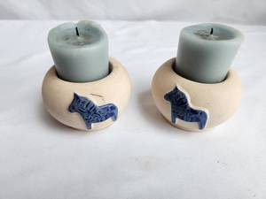lot 122 image: GABRIEL Ceramic Candle Holders