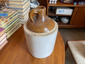 lot 278 image: Vintage Brown Glazed Pottery Jug