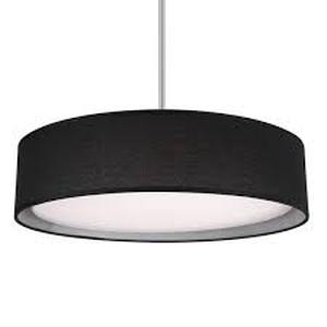 KUZCO Dalton 20 in. 1 Light 30-Watt Black Integrated LED Pendant Light  Customer Returns See Pictures
