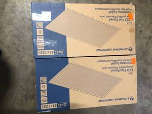 lot 9 image: Lot of Lithonia Lighting GTX 2 ft. x 4 ft. White Integrated LED Troffer Light Customer Returns See Pictures