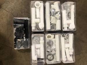 lot 39 image: Lot of Everbilt Easy Touch 1-12 in. x 1.58 ft. Sch. 40 ABS Pipe Bath Waste and Overflow Drain DWV Pressure 5 PSI in Matte Black Customer Returns See Pictures