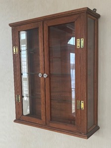 lot 106 image: Vintage Wall Mounted Display Cabinet